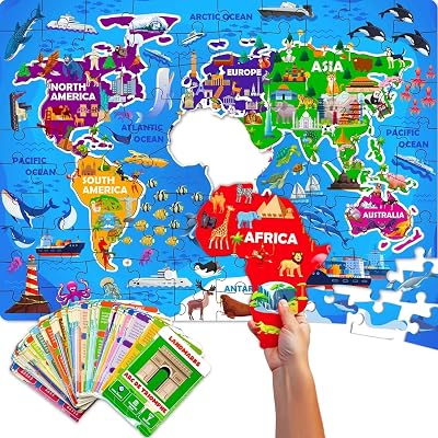 QUOKKA Giant World Map Puzzle 70 pcs 90x60 cm Floor Kids 3-5