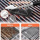 BELICOO 2 Pack 18 inch BBQ Cleaning Brush & Scraper, Stainless Steel Wire view 2