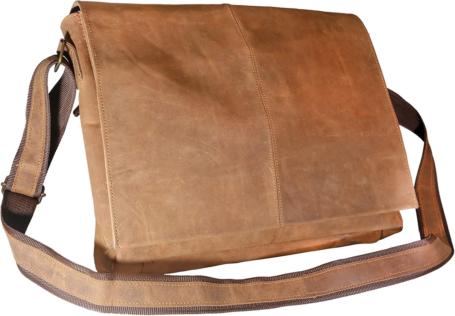 Leather Prime Handmade Cross body Satchel Genuine Leather Laptop Messenger Bag 15 inch Vintage