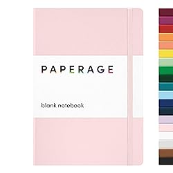 PAPERAGE Blank Journal Notebook, (Blush), 160