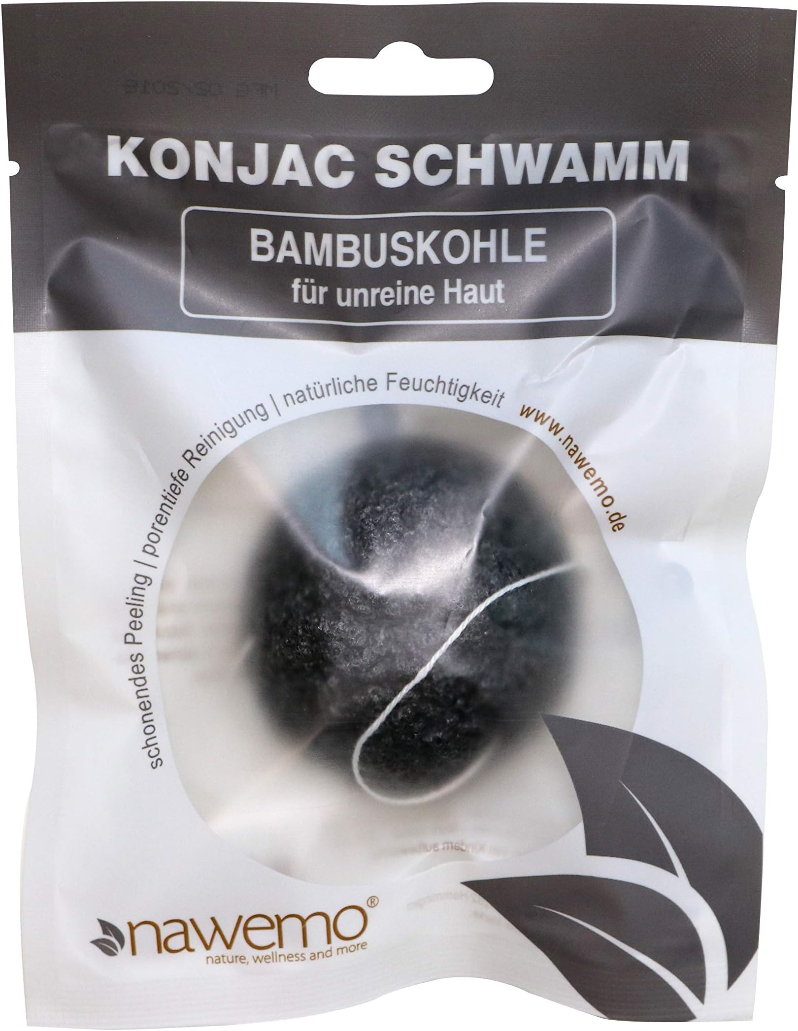 Konjac bamboo charcoal sponge for skin impurities