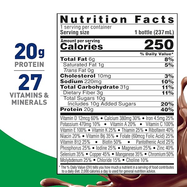 BOOST HIGH PROTEIN WITH FIBER READY TO DRINK COMPLETE NUTRITIONAL DRINK, RICH CHOCOLATE, 8 FL OZ BOTTLE, 24 PACK