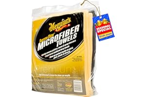 Meguiar's Supreme Shine Microfiber Towels for Cars, Ultra-Plush Car Microfiber Towel Set for Quickly Removing Product Without Leaving Swirls on Paint, Glass, Plastic, or Chrome