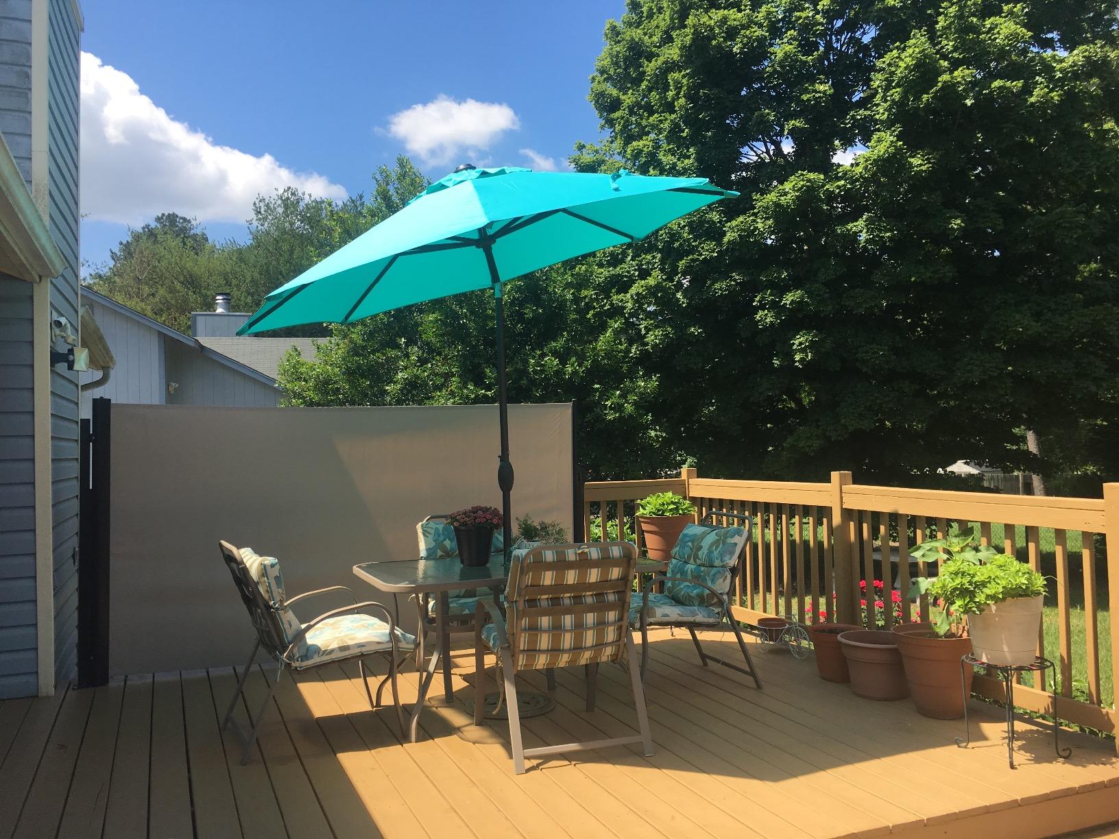 40/mo Finance Abba Patio Retractable Double Folding Awning Screen Fence, Sun Shade and Wind