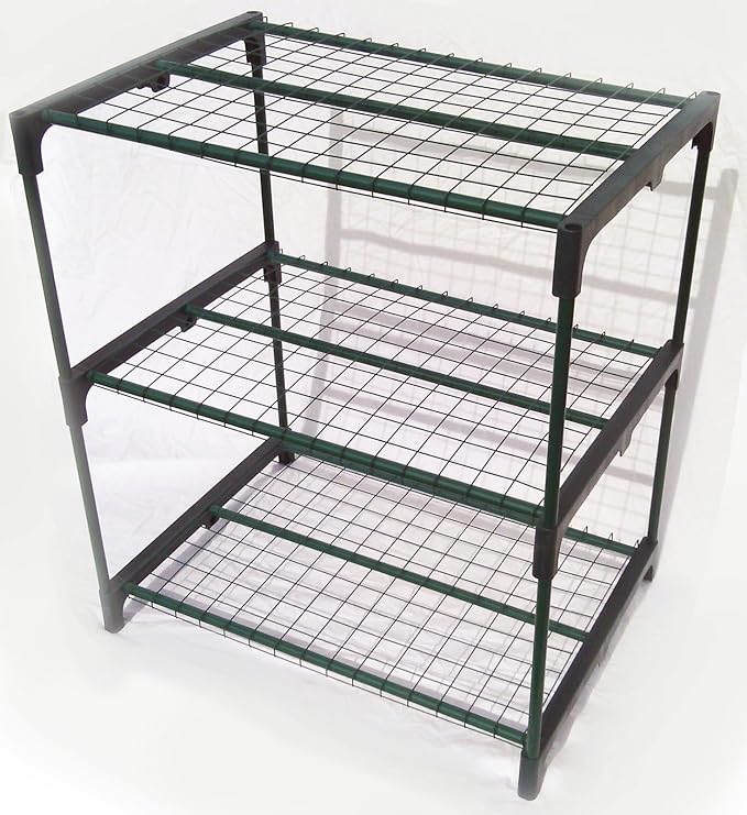 Zenport SH3222A 3Tier Greenhouse Plant Growing Rack Racks For Seed Trays