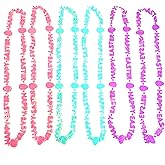 YSPPF 24 Pcs Easter Beads Neckaces Colorful Easter Egg Neckace Easter Party Decoration Accessories