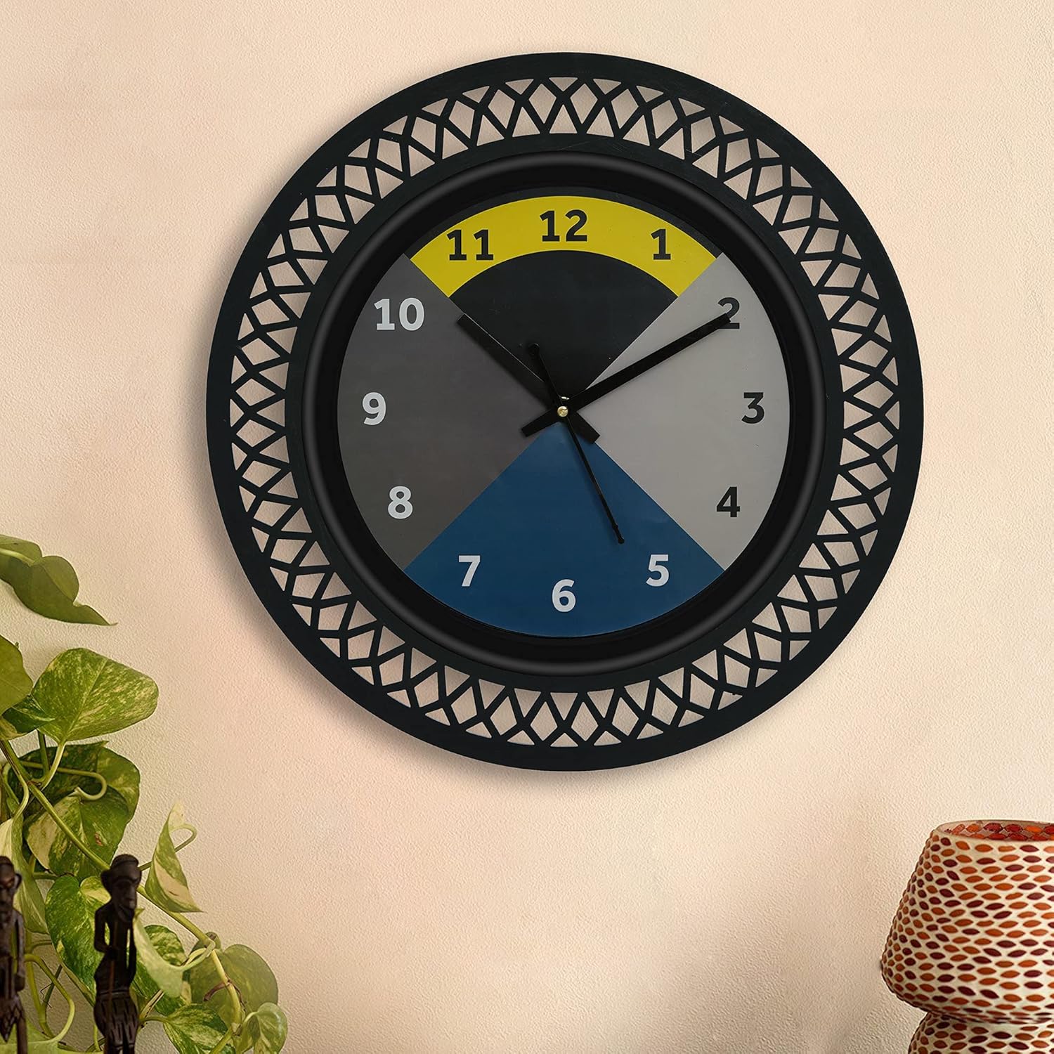 Buy Aarvi creation Wooden Designer Wall Clock(35cmx35cm