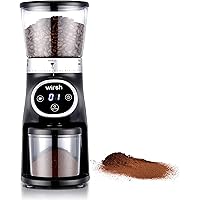 Wirsh Conical Burr Coffee Grinder-Coffee Grinder with Stainless Steel Conical Burrs, Conical Burr Grinder with 31 Grind…