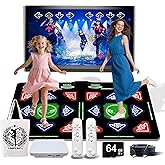HSAHL Dance Mat for Kids & Adults with HDMI, 64G Memory Card, 1000 Games, 885 Songs, 81 MVs, 3D Cartoon Dance Modes, Fun Fitness Game Pad for Home Party Gift, Christmas Birthday Present