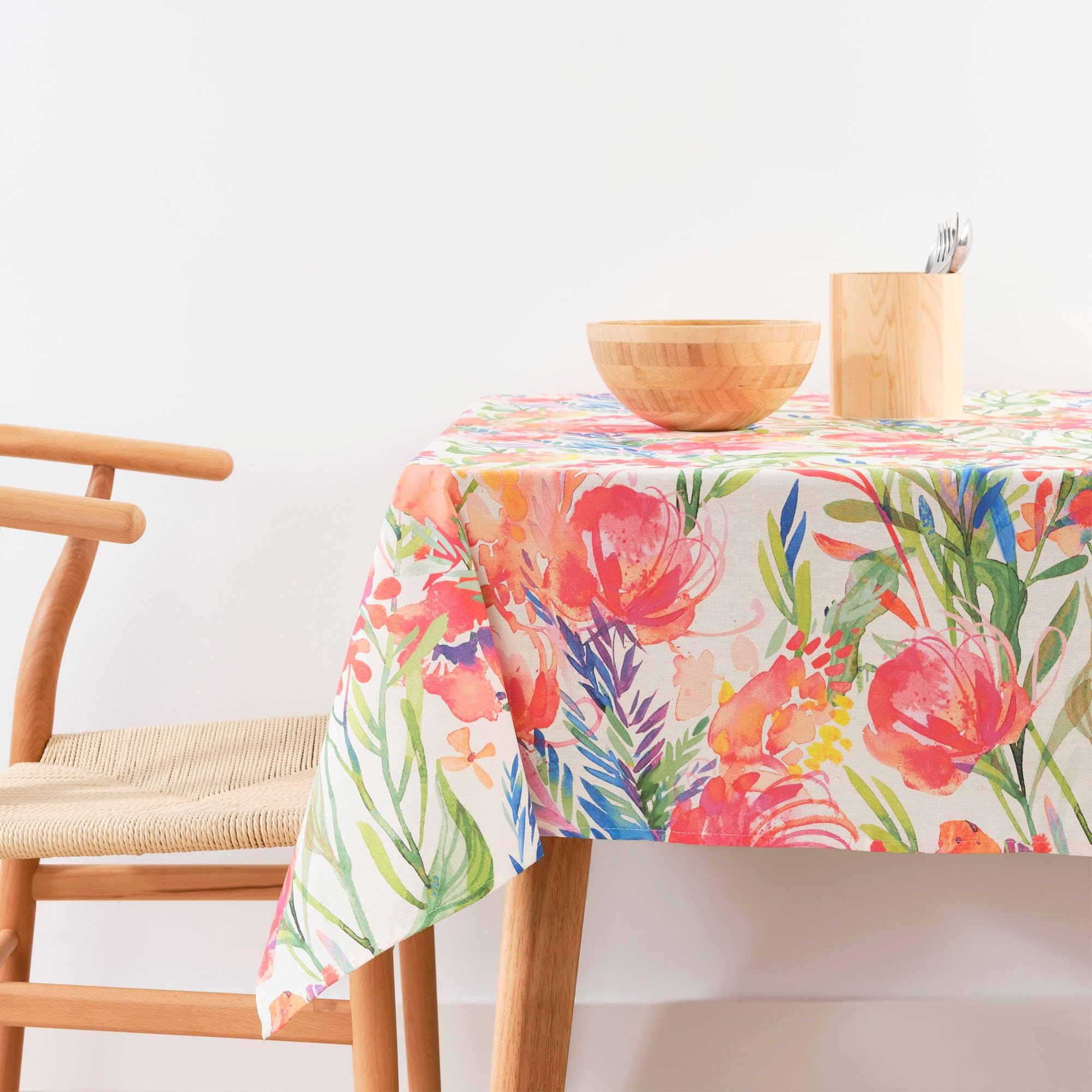BELUM | Stain Resistant Tablecloth Size 155 x 155 cm - Extra Soft Touch Tablecloth Colour Multicolor - Tablecloth 100% Made in Spain Fabric 100% Organic Cotton - Tablecloth Model 0120-399