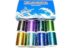 (8pcs*240yd) Kalavarma Rod Wrapping Thread for Fishing Rod Wrapping Thread Rod Building Repair