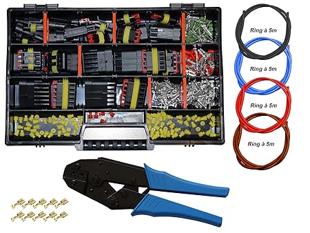 Cable Solution AMP Superseal Starter Set Stecker 1-6-pol Leitung Auto KFZ LKW Crimpzange