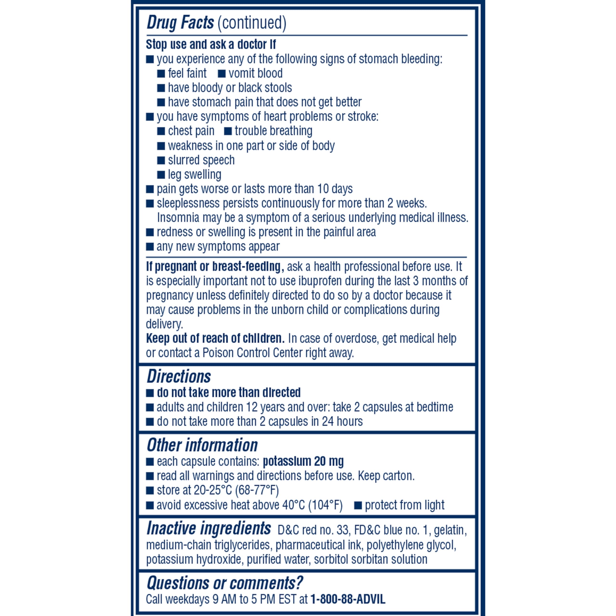 Advil PM Liqui-Gels Pain Reliever and Nighttime Sleep Aid, Pain Medicine with Ibuprofen for Pain Relief and Diphenhydramine HCL for a Sleep Aid - 80 Liquid Filled Capsules - Back to College