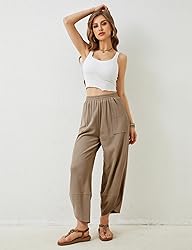 Xiaoxuemeng Womens Baggy Wide Leg Pants Casual