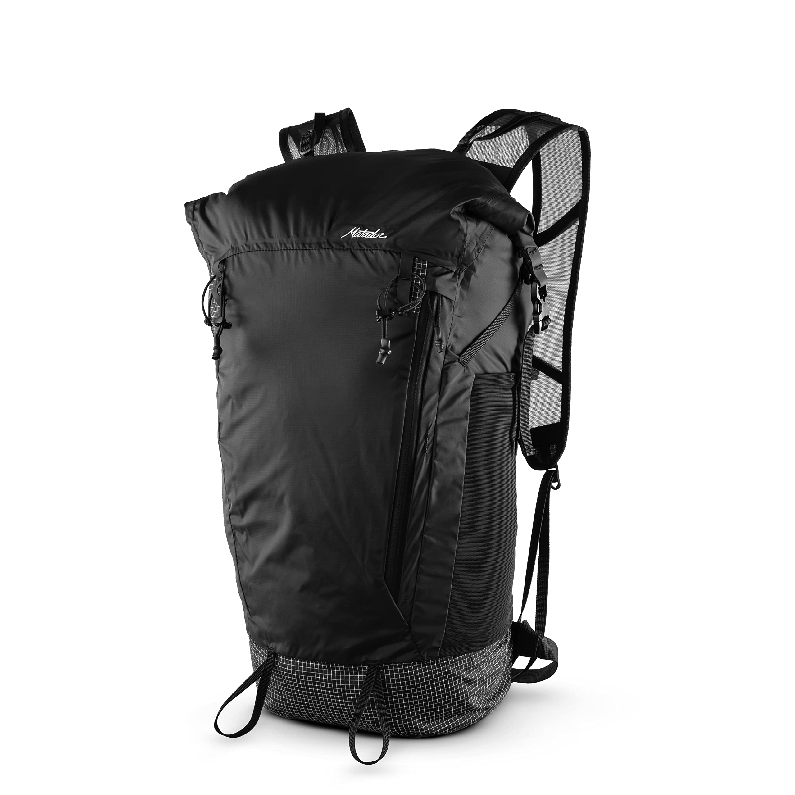 Matador Freerain22 - Ultralight & Waterproof Backpack; Packable Backpack w/ Gear Loops; Roll Top Backpack for Travelling, Hiking, Walking, Cycling, Ski; Small Rucksack Travel Backpack