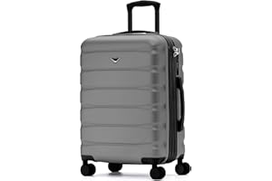 Flight Knight 22x18x10" Expandable Carry On Suitcase Hardside TSA Lock & USB C Port Lightweight Luggage Silent Double Spinner Wheels Maximum Spirit Overhead Carry-On Bag Approved For Many Airlines