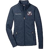 Pro Outfits Custom Embroidered Women's Digi Stripe Fleece Jacket for Nurses, Medical Workers