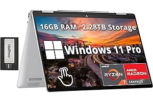 HP Envy x360 2-in-1 14" WUXGA Touchscreen Laptop, AMD Ryzen 7 8840HS, 16GB LPDDR5, 2.28TB Storage(2TB SSD+288GB Docking Stati