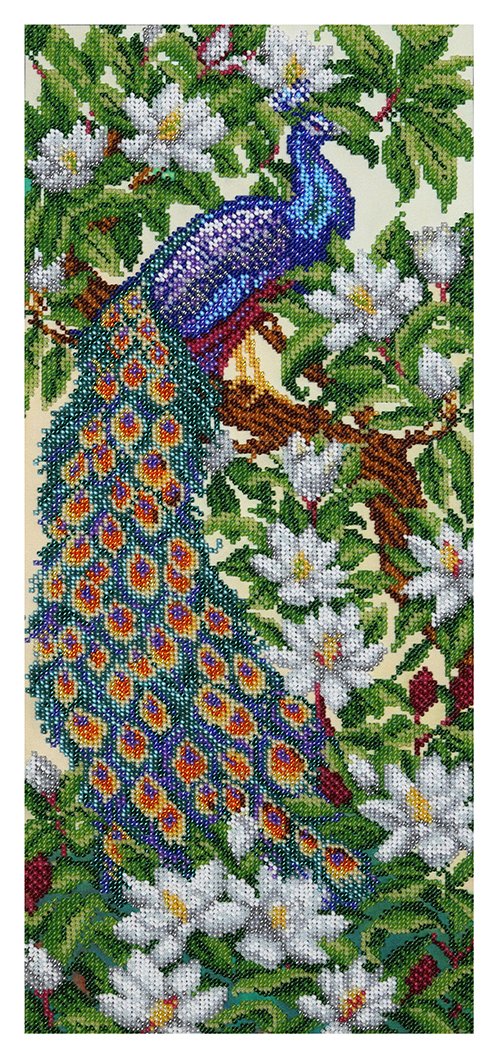 "Garden of Eden" Beads embroidery kit; contemporary embroidery; gift idea; needlepoint design; decor; seed beads Preciosa;