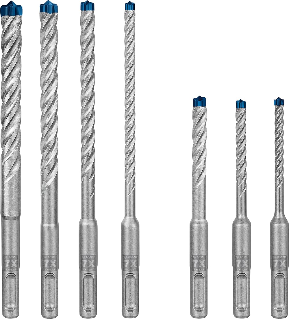 Bosch EXPERT SDS plus-7X Hammer Drill Bit Set 5/6/6/8/8/10/12 mm 7-pc