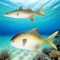 jiebor 6PCS Fake Fish Realistic Toy Artificial