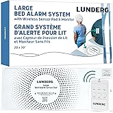 Lunderg Large Bed Alarm for Elderly Adults - Wireless Sensor Pad (20” x 30”) & Pager - Safety Bed Alarms and Fall Prevention 