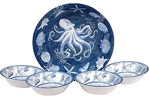 Certified International Oceanic 5 Piece Melamine Salad/Serving Set