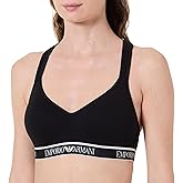 Emporio Armani Womens Iconic Logo Band Padded Bralette Bra