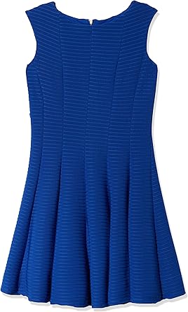 solid fit and flare dress