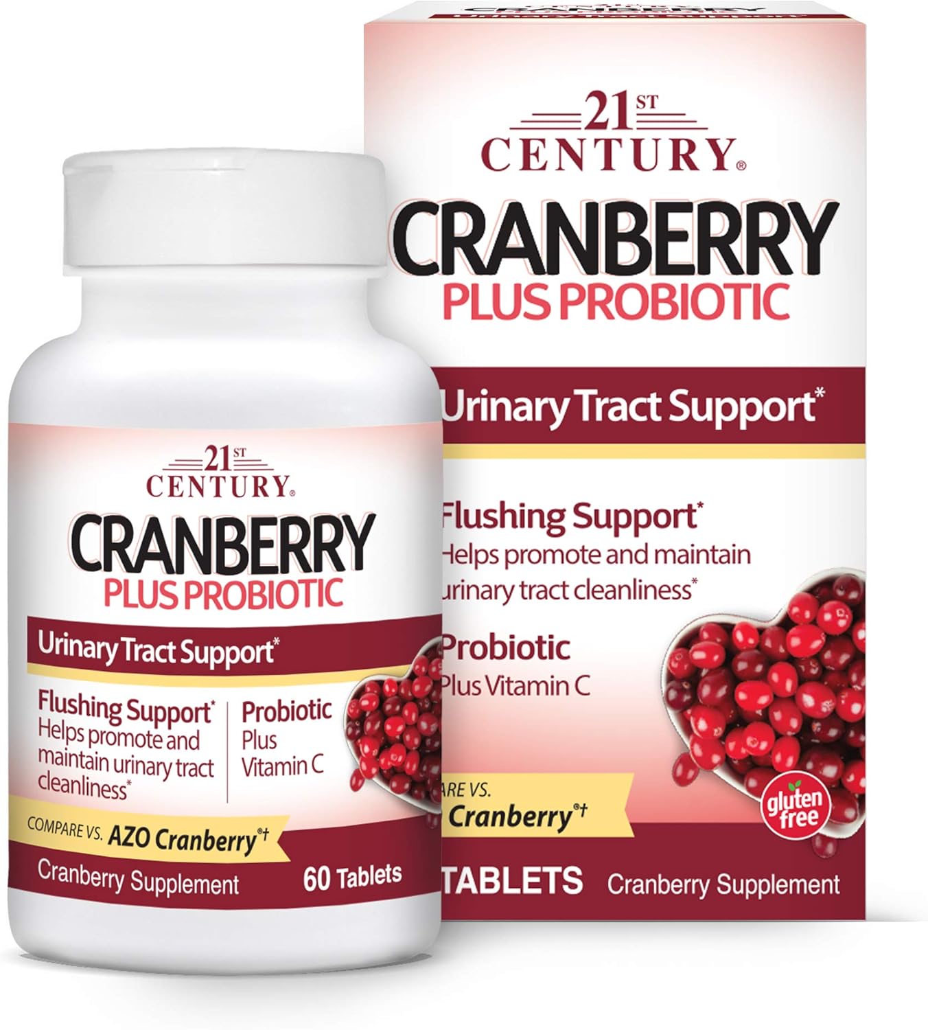 21st Century Cranberry Plus Probiotic Tablets, 60 Count: Health & Personal Care