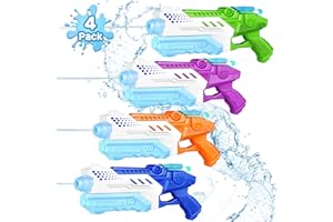 DOVIDEN 4 Pack Squirt Guns for Kids Adults Boy Girl,Super Water Guns Soaker with High Capacity 25FT Long Shooting Range for Summer Swimming Pool Beach Outdoor Water Fighting Play Toys Party Favors