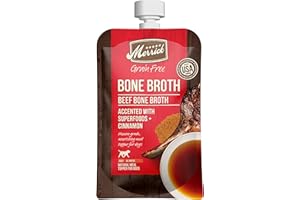 Merrick Grain Free Bone Broth, Premium Human Grade And Gluten Free Dog And Cat Food Topper Pouches, Beef - 7 oz. Pouch
