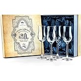 GLASSIQUE CADEAU Cognac, Brandy, Tequila and Dessert Wine Snifter Glasses | Set of 4 Small Tasting Tulip Copitas for Sipping Spirits, Madeira, After Dinner Drinks