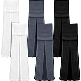 Moukeren 6 Pcs Football Towel Cotton Quarterback Football Field Hand Towel with Hook and Loop Fastener for Sports Football Golf Gym Accessories(Black, White, Gray)