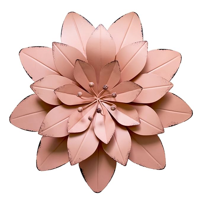 GIFTME 5 Pink Floral Metal Wall Art Décor(11.5x2 inch) Amazon.co.uk Kitchen & Home