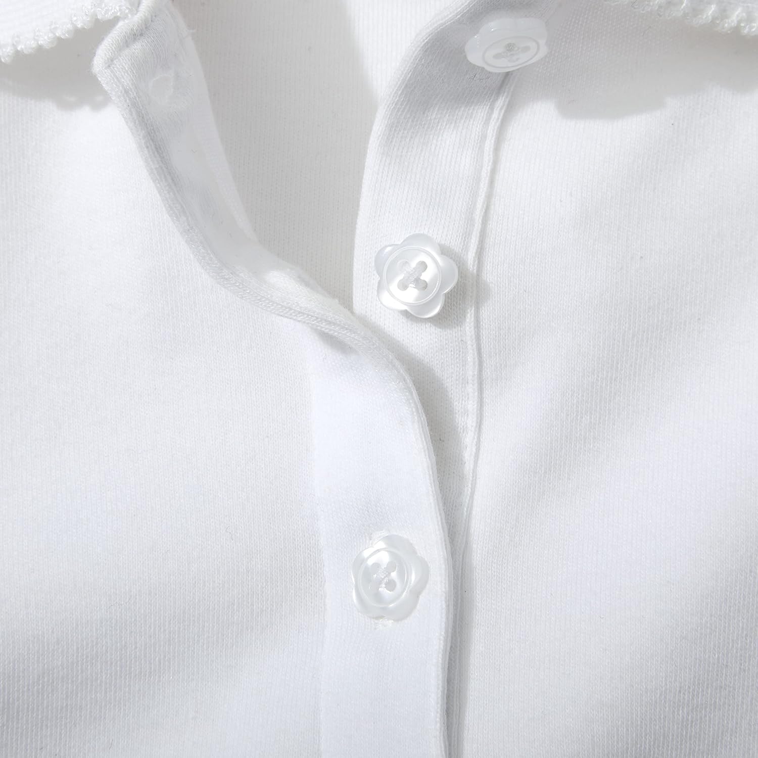 French Toast Girls' Short Sleeve Picot Collar Polo Shirt (Standard & Plus): Clothing