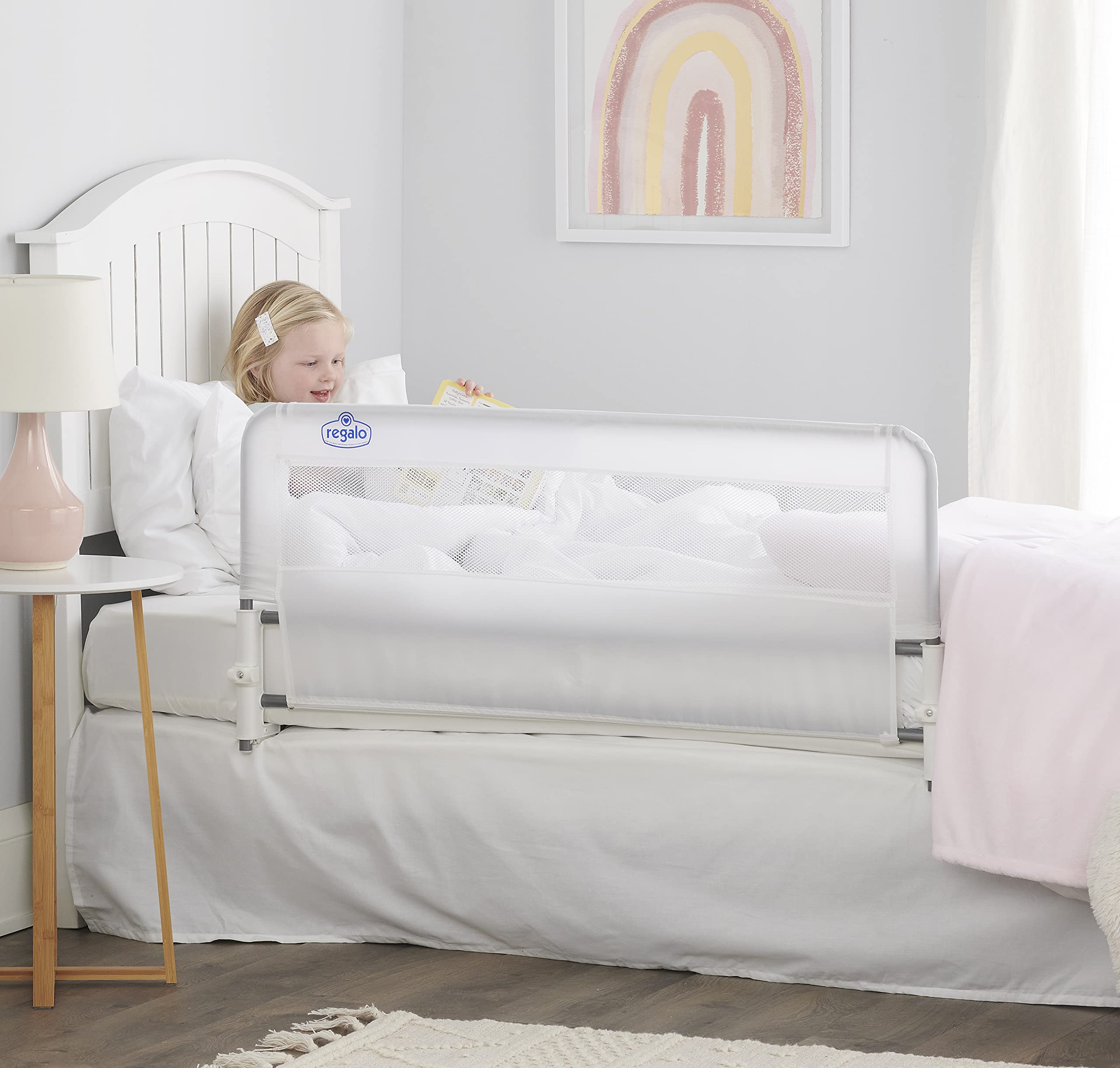 Regalo Bed Rail Guard, with Reinforced Anchor Safety System