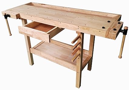 Banco Da Lavoro Brico In Legno 148x61x86 Tavolo In Legno