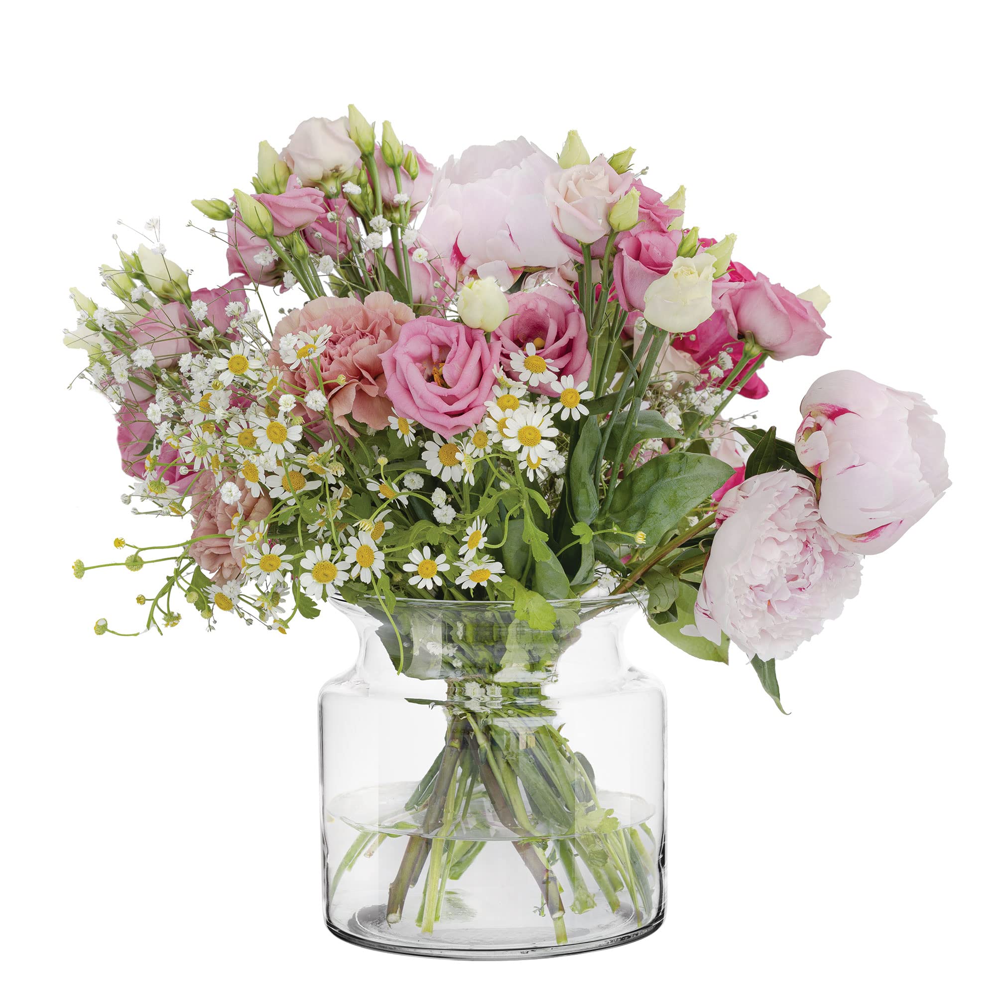 TREND FOR HOME Glass Cylinder Candle Holder 15 cm Decorative Transparent Vase for Candles Tea Light Pillar Votive Floating Candles for Table Centerpiece | φ 15 cm | 2130ml | Dahlia