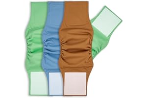 MICOOYO Belly Bands for Male Dogs, Reusable Dog Diapers Male, Washable Doggy Diapers for Puppy Training, Incontinence, Marking, XS, Pack of 3