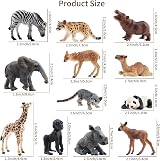 toymany 12Pcs Forest Animals Playset Kids Zoo Figurines Realistic Details view 5