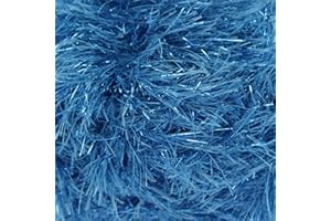 King Cole Tinsel Chunky Knitting Yarn Sparkle Eyelash Wool 1 x 50g (Turquoise - 1583)