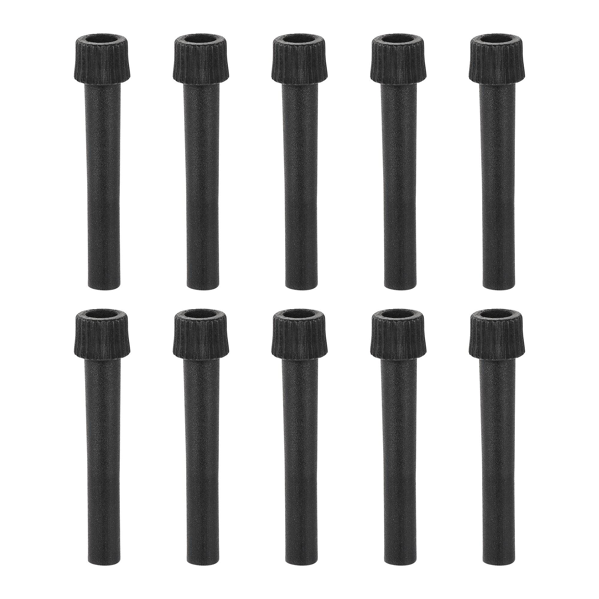 sourcing map On/Off Replacement Light Turn Switch Knob Lamp Socket Extension Knobs 50mm Length Black 10Pcs