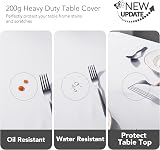 Deconovo White Rectangle Tablecloth 140x240 cm Water Resistant Oxford Fabric view 4