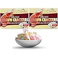 APEXY Authentic Prawn Crackers Uncooked, Crispy and Delicious Shrimp Chips for Party Appetizers and Snacks, Cook and Serve, 8 oz (227g), Pack of 2 Multi Color
