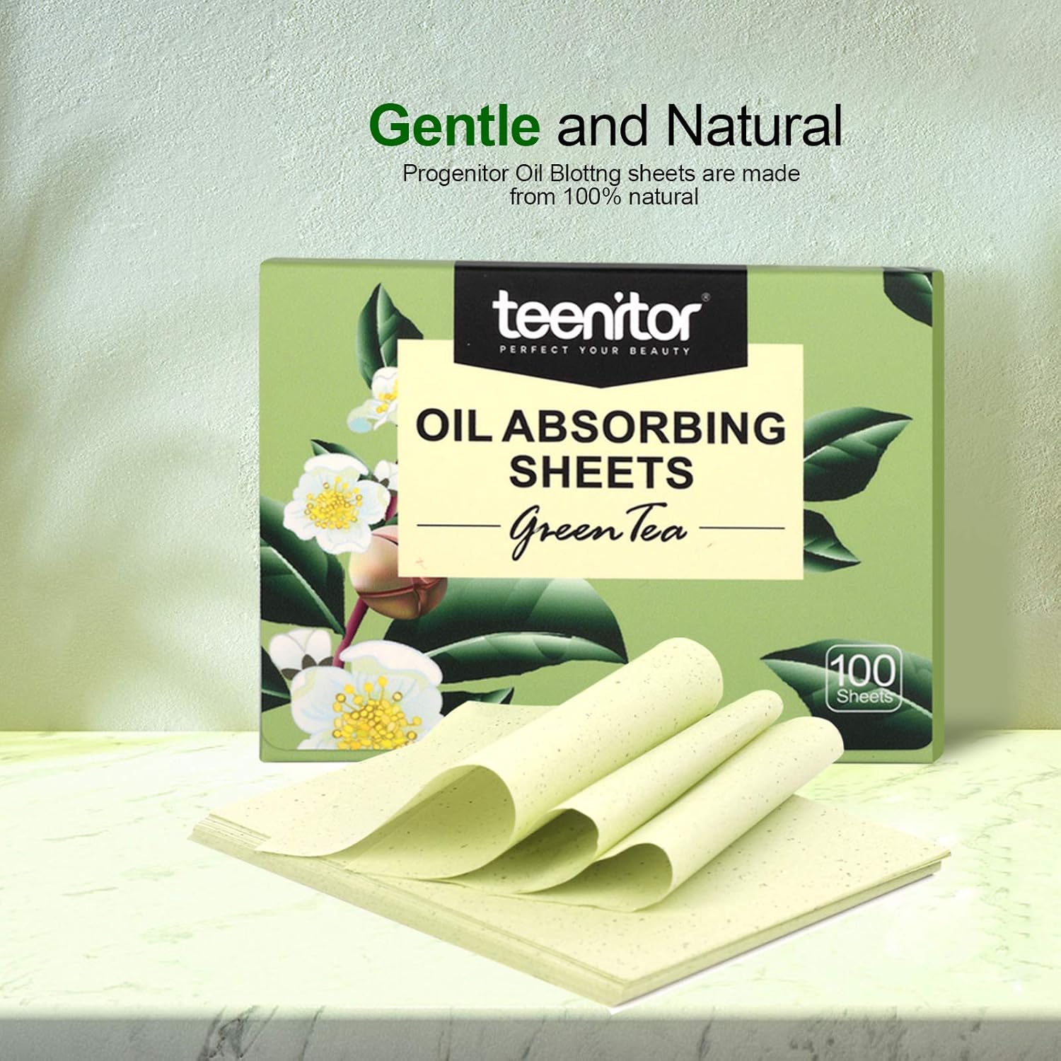 800 Counts Natural Green Tea Oil Control Film, Teenitor Oil Absorbing Sheets for Oily Skin Care, Blotting Paper to Remove Excess & Shine: Office Products