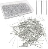 SenZee Sewing Pins 1000 Pcs Stainless Steel 1in Dressmaking Straight Head view 1