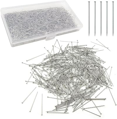 SenZee Sewing Pins 1000 Pcs Stainless Steel 1in Dressmaking Straight Head