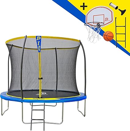 JUMP POWER - Cama elástica con Escalera y Cesta de Baloncesto ...