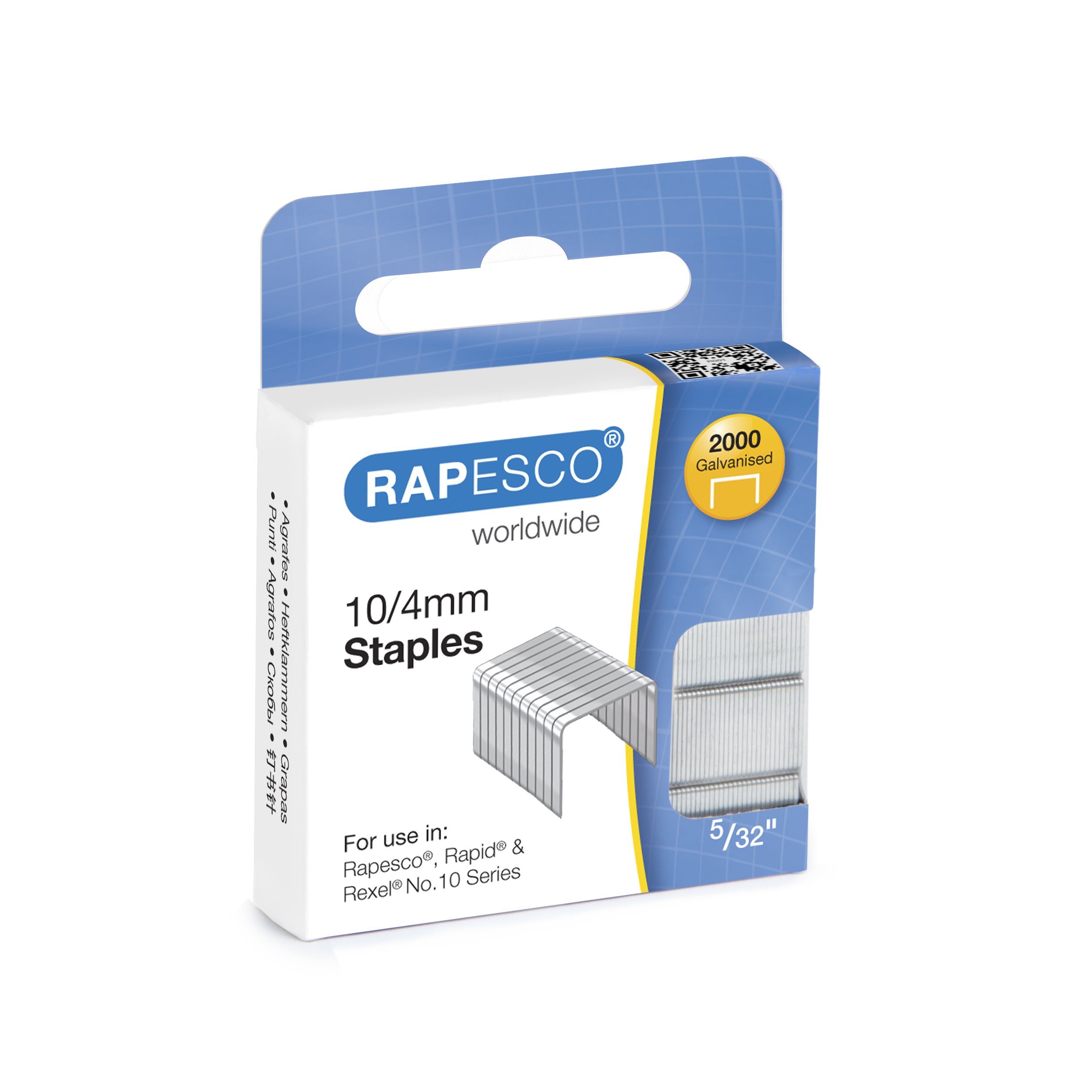 Rapesco R102MBA3 10/4 mm Staples, Box of 2000